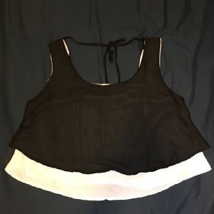 Chiffon Cropped Tank Top